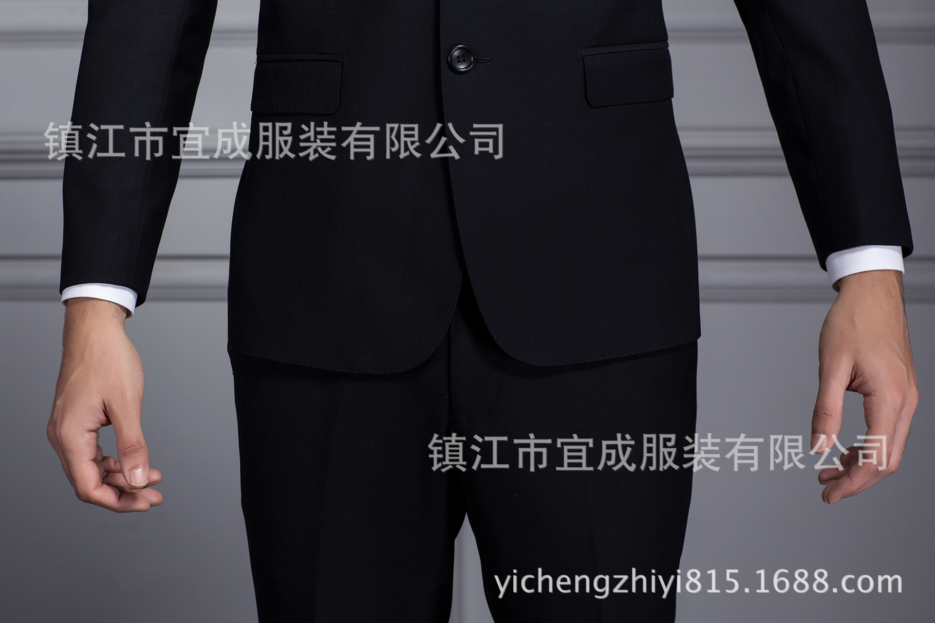 福建黑色商務(wù)休閑修身男士西服套裝